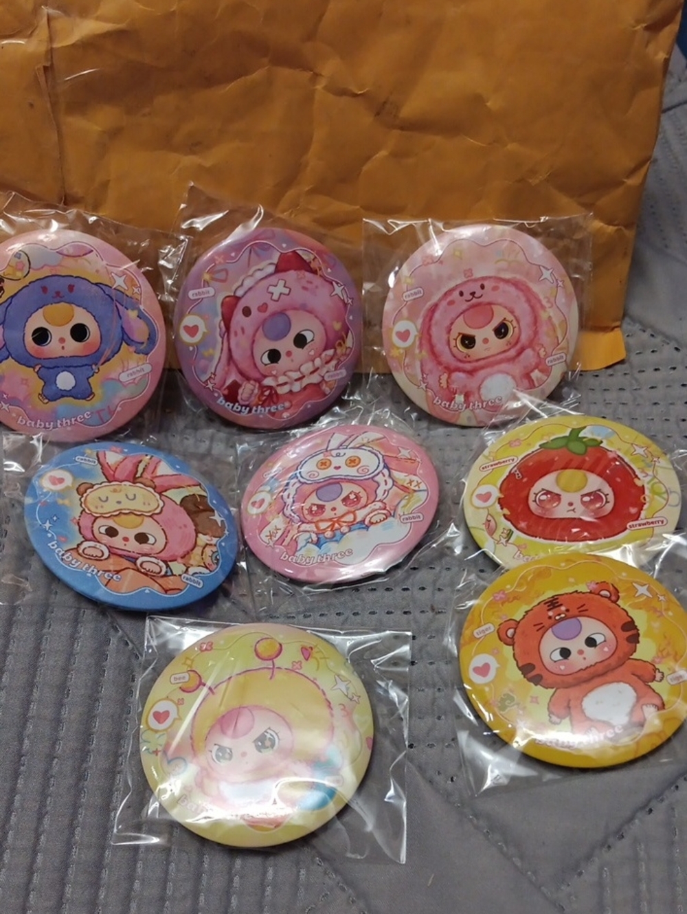 Baby Three Pins (8ct) Authentic